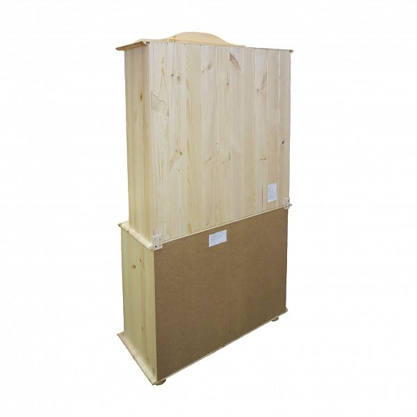 Фото в интерьере Буфет "Меркурий" (лаконичная коллекция сосна под лаком) 90х190х40 со шкафами и ящиками - купить в интернет-магазине СиВер