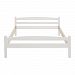 Фото Белая двуспальная кровать в скандинавском стиле коллекции Самет 090 x 200 из массива сосны цвета белый воск УКВ