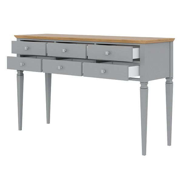 Консоль "Ольса" 06 (серый 7042-антик 24) Образец от интернет-магазина СиВер