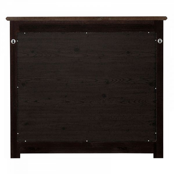 Изображение Фото зеркало в деревянной раме коллекции Рауна в коридор, прихожую или гостиную из массива сосны размеры 100х88х5 цвет темный колониал