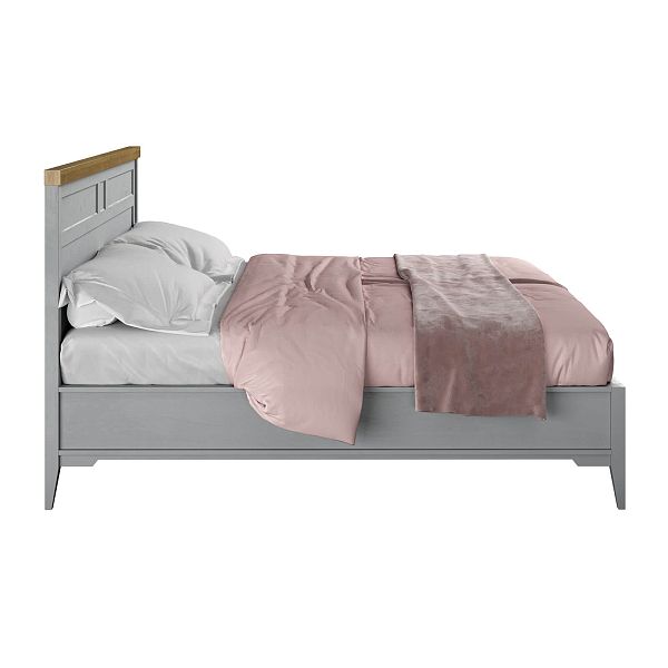 Кровать "Бон Вояж" 180 (серый 7042/антик 24) из массива сосны производство Белоруссия, доставка по Москве и России, купить в интернет-магазине СиВер