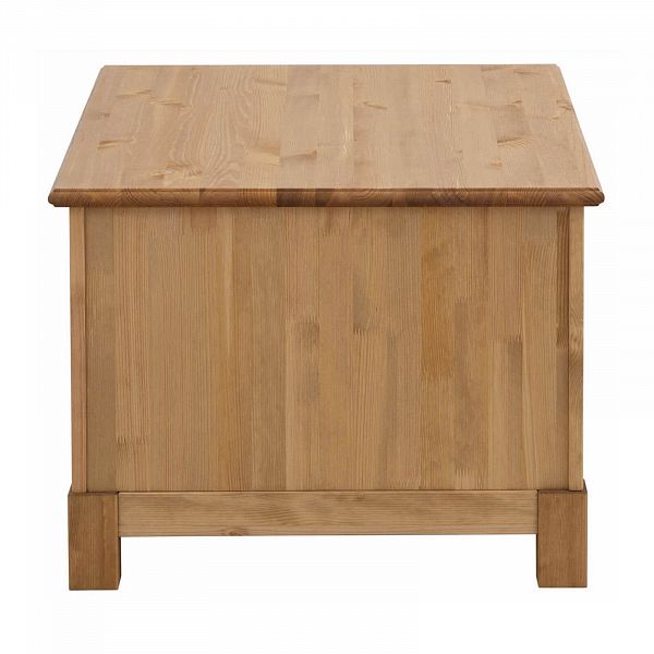 Фото столик кофейный на ножках из массива сосны с прозрачной дверцей в гостиную в стиле кантри коллекция Рауна цвет бейц масло светлый дерево размеры 90х50х67 купить в интернет-магазине СиВер