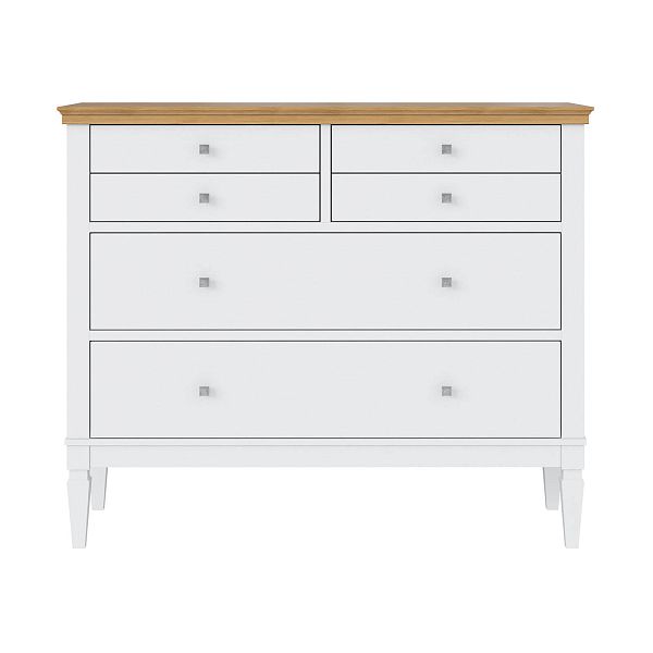 (3.1.2) Комод "Ольса" 042 (белый лак/антик 24) от интернет-магазина СиВер