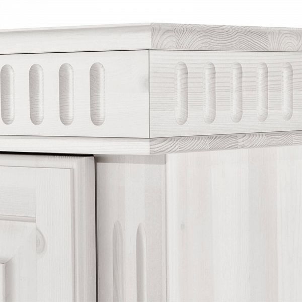 Фото пример шкаф из натурального дерева массива сосны классика скандинавский стиль Хельсинки 21 размер шкафа в см 100 x 147 x 40 - антик, белый воск, колониал, серый