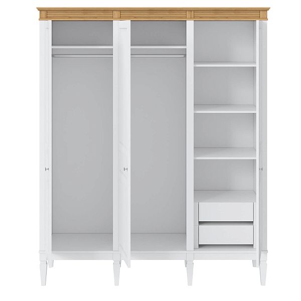 Фото ящика встраиваемого к шкафам "Ольса" 545x144x529 в цвете белый лак, антик 24, серый 7042 от интернет-магазина СиВер