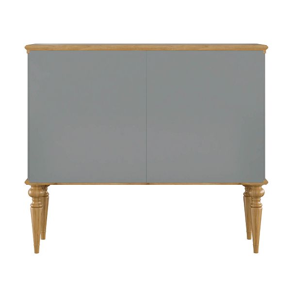 Фото тумба «Рандеву» 42, цвет белый лак/антик 24, серый 7042/антик 24, размер 1240x1070x384 из массива сосны в интернет-магазине СиВер