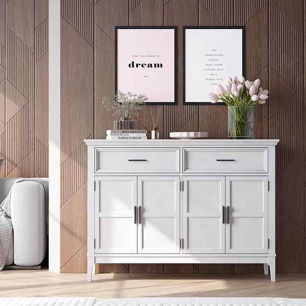 Фото тумба «Квадро-С» 42, цвет белый лак, белый лак-антик 24, серый 7042/антик 24, размер 1384x1012x420 из массива сосны в интернет-магазине СиВер