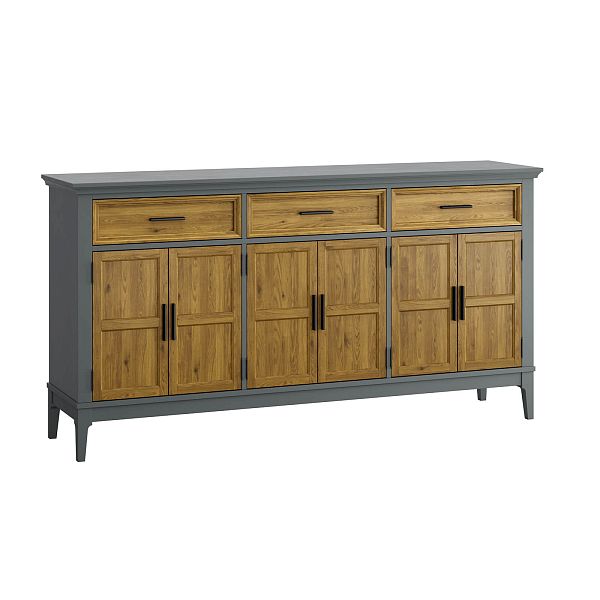 Фото тумба «Квадро-С» 063Ф, цвет белый лак, белый лак-антик 24, серый 7042/антик 24, размер 1801x948x420 из массива сосны в интернет-магазине СиВер