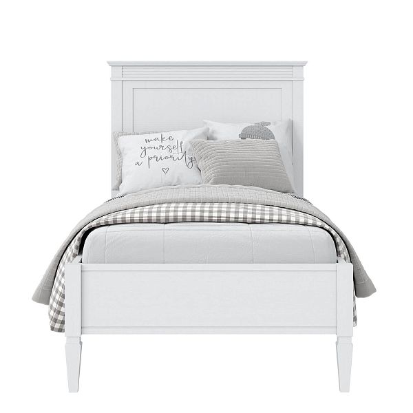 Кровать "Ольса" 90 (белый лак) из массива сосны производство Белоруссия, доставка по Москве и России, купить в интернет-магазине СиВер