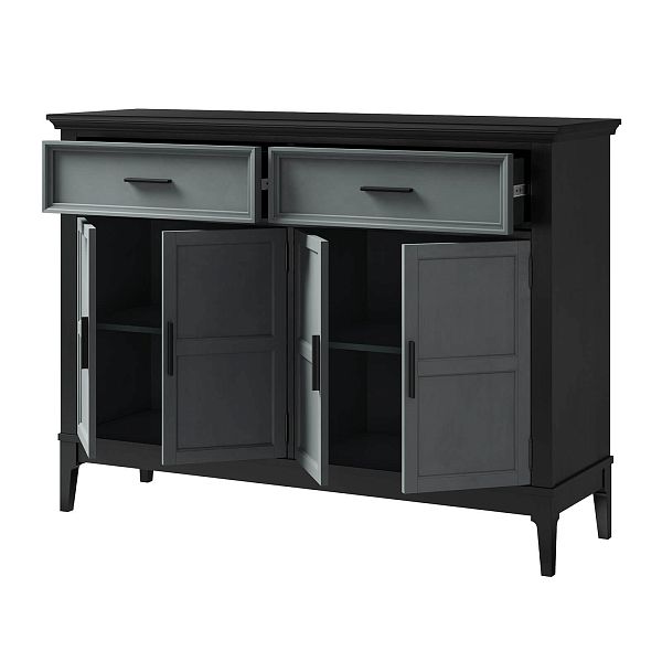 Фото тумба «Квадро-С» 42, цвет белый лак, белый лак-антик 24, серый 7042/антик 24, размер 1384x1012x420 из массива сосны в интернет-магазине СиВер