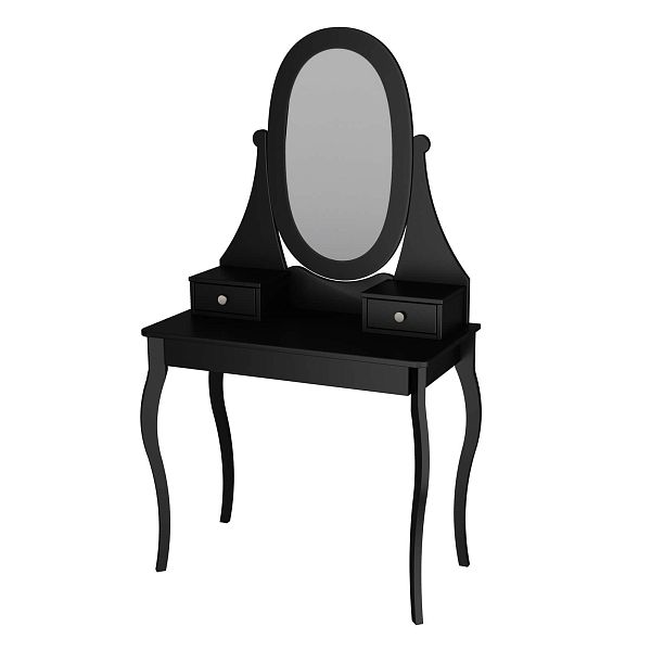 Фото стол туалетный "Кантри" 95 с ящиками, размеры 950x1690x500 мм., белый лак, блэк, купить в интернет-магазине СиВер