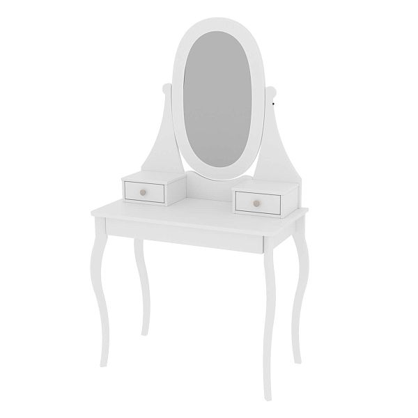 Фото стол туалетный "Кантри" 95 с ящиками, размеры 950x1690x500 мм., белый лак, блэк, купить в интернет-магазине СиВер