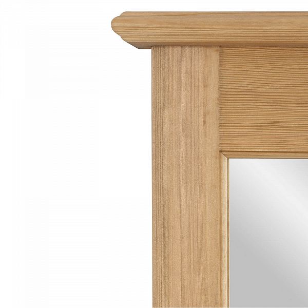 Изображение Фото зеркало в деревянной раме коллекции Рауна в коридор, прихожую или гостиную из массива сосны размеры 85х200х5 цвет бейц масло