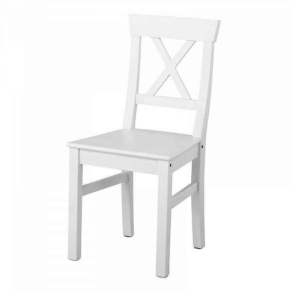 Фото каталог стул Рауна Форест из массива сосны размеры 44х91х49 см цвет белый с бейц масло дерево в стиле кантри купить в интернет-магазине СиВер