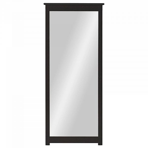 Фото зеркало темного цвета колониал в деревянной раме коллекции Рауна в коридор, прихожую или гостиную из массива сосны размеры 85х200х5