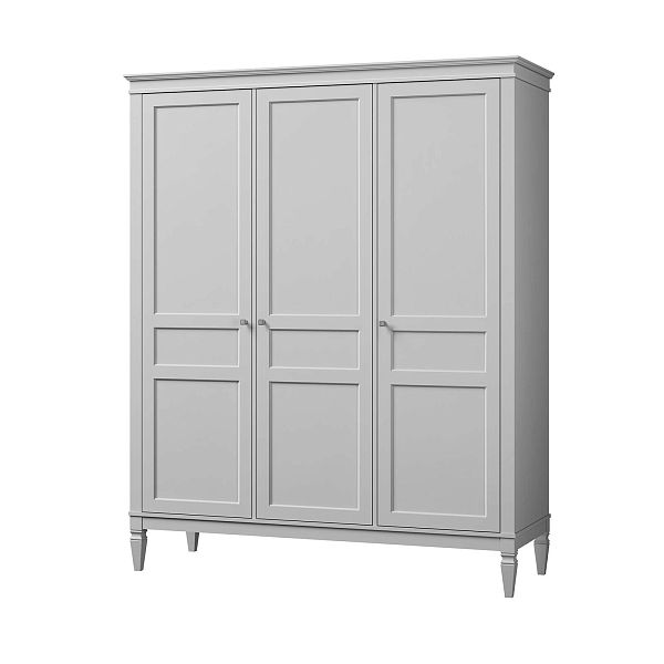 Изображение каталог шкаф для одежды на ножках в гостиную или в спальню из массива сосны "Ольса-С" 03 трехдверный 1706x2089x597 в стиле кантри в интернет-магазине СиВер