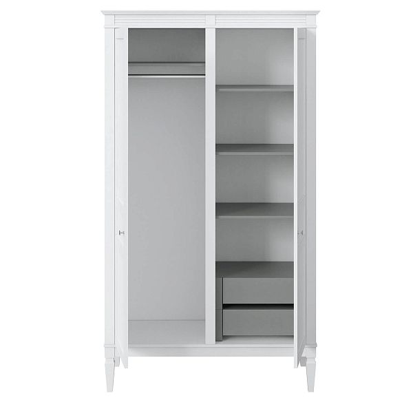 Фото ящика встраиваемого к шкафам "Ольса" 545x144x529 в цвете белый лак, антик 24, серый 7042 от интернет-магазина СиВер