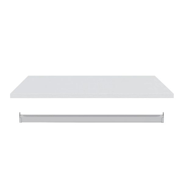 Фото пример Полка + штанга к шкафу Ольса из натурального дерева массива сосны и металла