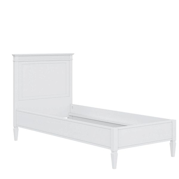 Кровать "Ольса" 90 (белый лак) из массива сосны производство Белоруссия, доставка по Москве и России, купить в интернет-магазине СиВер