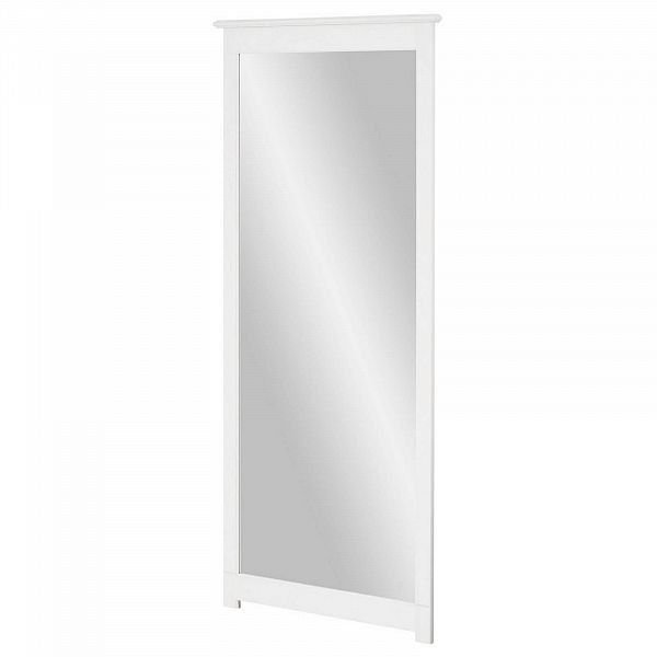 Изображение Фото зеркало в деревянной раме коллекции Рауна в коридор, прихожую или гостиную из массива сосны размеры 85х200х5 цвет светлый белый УКВ