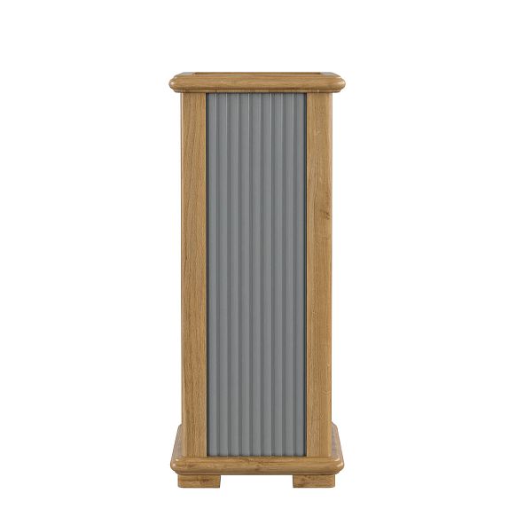 Фото подставка для зонтов «Рандеву», цвет белый лак/антик 24, серый 7042/антик 24, размер 240x566x240 из массива сосны и в интернет-магазине СиВер