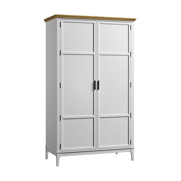 Изображение каталог шкаф для одежды "Квадро-С" 20 (белый лак, белый лак-антик 24, серый 7042-антик 24) из массива сосны, размеры 1196x2047x604 в стиле кантри в интернет-магазине СиВер