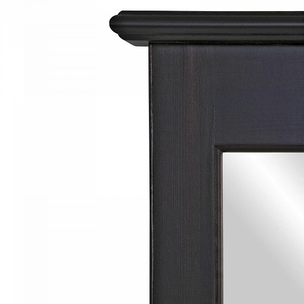Изображение Фото зеркало в деревянной раме коллекции Рауна в коридор, прихожую или гостиную из массива сосны размеры 100х88х5 цвет темный колониал