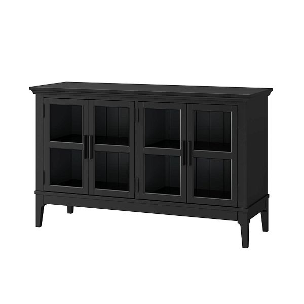 Фото каталог тумба ТВ в гостиную или в спальню из массива сосны "Квадро-С" 40 цвет белый лак, белый лак-антик 24, серый 7042-антик 24, светлый, размеры 1248х765х420 в классическом стиле в интернет-магазине СиВер