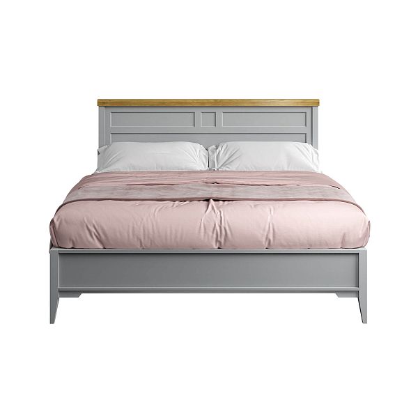 Кровать "Бон Вояж" 180 (серый 7042/антик 24) из массива сосны производство Белоруссия, доставка по Москве и России, купить в интернет-магазине СиВер