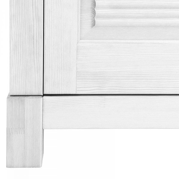 Фото стол письменный из массива сосны Рауна 14 размеры 165х76х60 см цвет белый воск УКВ дерево 2-тумбовый в стиле кантри купить в интернет-магазине СиВер