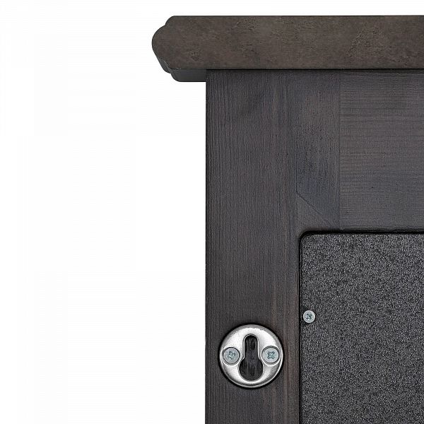 Изображение Фото зеркало в деревянной раме коллекции Рауна в коридор, прихожую или гостиную из массива сосны размеры 100х88х5 цвет темный колониал