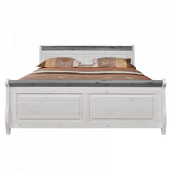 Изображение пример очень широкая двуспальная кровать 180 см коллекции Мальта 180 без ящиков из массива сосны в интернет-магазине СиВер