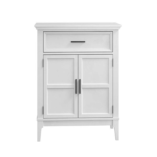 Фото тумба «Квадро-С» 21, цвет белый лак, белый лак-антик 24, серый 7042/антик 24, размер 757x1012x420 из массива сосны в интернет-магазине СиВер