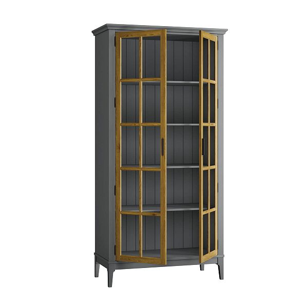 Фото «Квадро-С» 200-195 из массива сосны. Цвет белый лак, белый лак-антик 24, серый 7042-антик 24, идеально для стиля сканди, минимал, лофт. С доставкой по России. Материал - массив сосны, размер - 999х1996х420 мм. в интернет-магазине СиВер