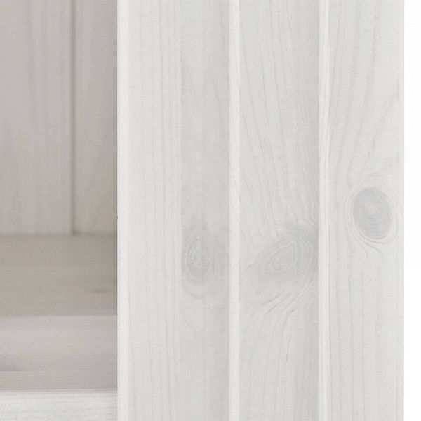 Фото стеллаж в скандинавском стиле в элитный загородный дом или небольшую квартиру коллекции Хельсинки 01 размеры 69x199x43 (антик, белый воск, колониал, серый) из натурального массива дерева сосны с доставкой