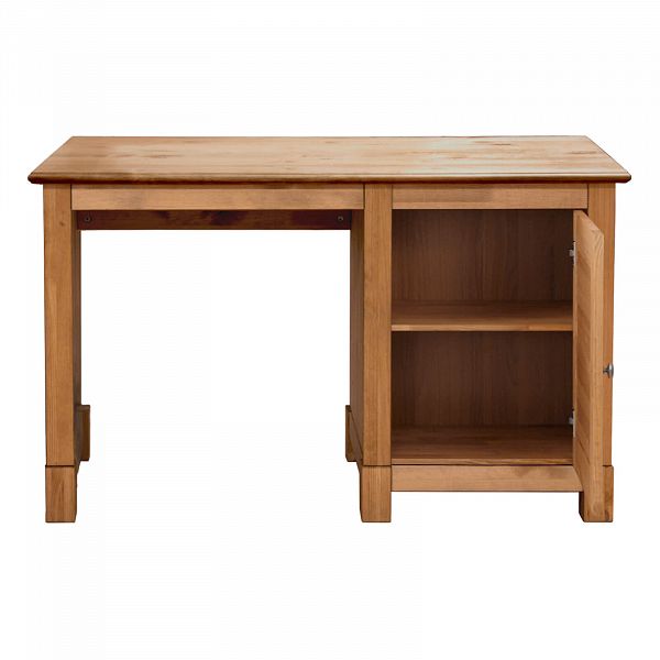 Фото стол письменный Рауна 10 размеры 120х76х60 см цвет светлый бейц масло 1-тумбовый в стиле кантри купить в интернет-магазине СиВер