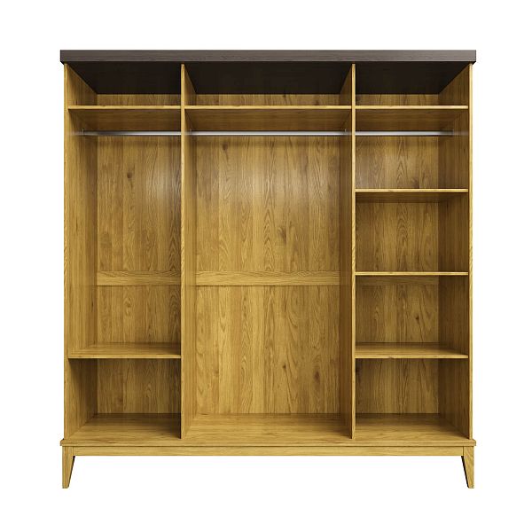 Фото шкаф для одежды из массива сосны в спальню или прихожую в стиле кантри коллекция «Бон Вояж» цвет антик 24-колониал, дерево размеры 1989х2096х590 в интернет-магазине СиВер