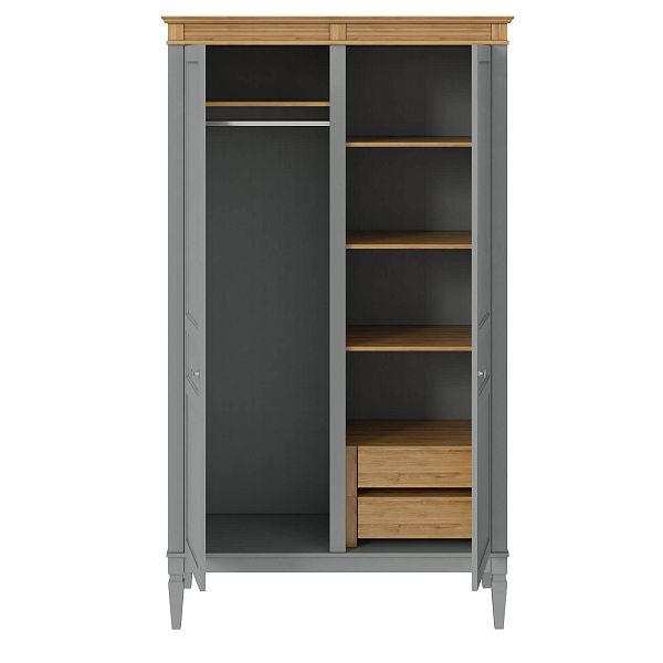 Фото ящика встраиваемого к шкафам "Ольса" 545x144x529 в цвете белый лак, антик 24, серый 7042 от интернет-магазина СиВер