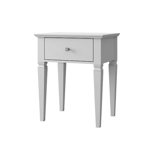 Фото прикроватная тумба в спальню из массива сосны "Ольса- С" 01, 538x650x415 мм., с одним ящиком, из массива сосны в стиле кантри в интернет-магазине СиВер