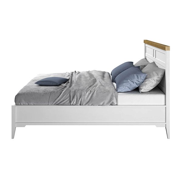 Кровать "Бон Вояж" 180 (белый лак/антик 24) из массива сосны производство Белоруссия, доставка по Москве и России, купить в интернет-магазине СиВер