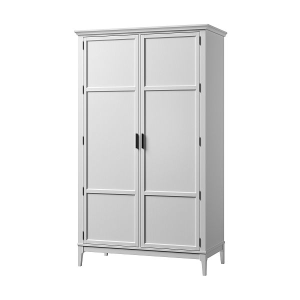 Изображение каталог шкаф для одежды "Квадро-С" 20 (белый лак, белый лак-антик 24, серый 7042-антик 24) из массива сосны, размеры 1196x2047x604 в стиле кантри в интернет-магазине СиВер