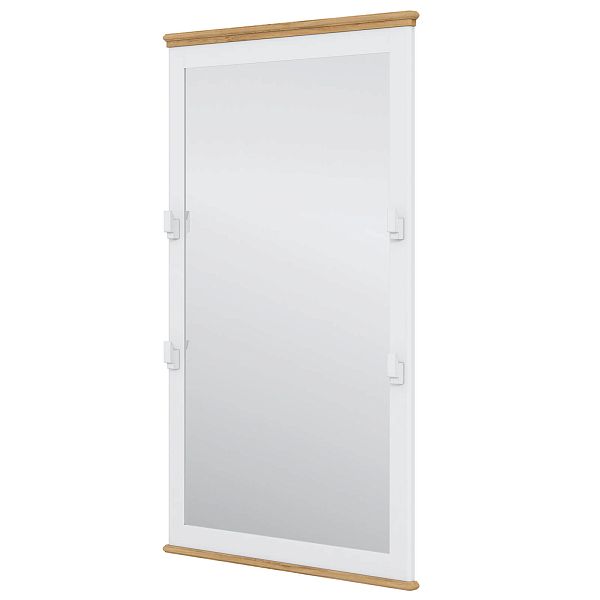 Фото зеркала настенного коллекция Рандеву - размеры 970х1642 мм, цвет белый лак-антик 24, серый 7042-антик 24, от интернет-магазина СиВер