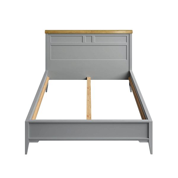 Кровать "Бон Вояж" 160 (серый 7042/антик 24) из массива сосны производство Белоруссия, доставка по Москве и России, купить в интернет-магазине СиВер