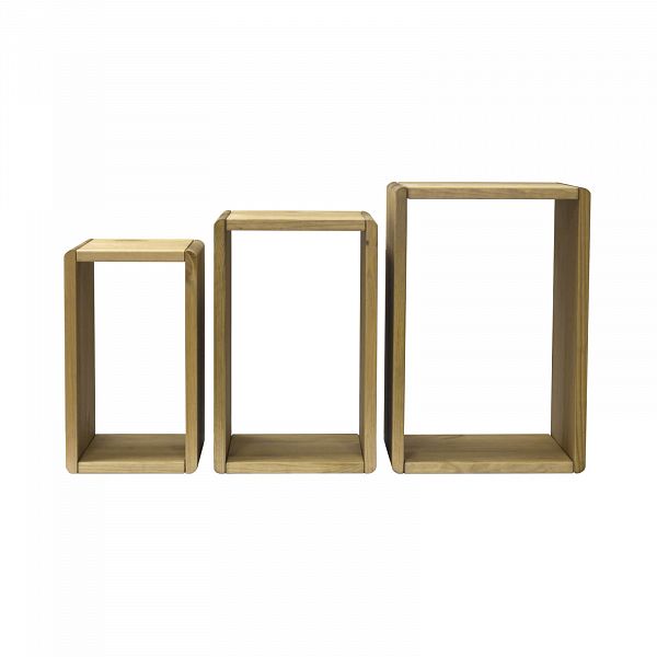 Фото интерьерное комплект из 3 навесных прямоугольных полок на стену из массива сосны (цвет бейц/масло/лак) "КМ-0069" - лаконичный миниатюрный дизайн индивидуальной мебели