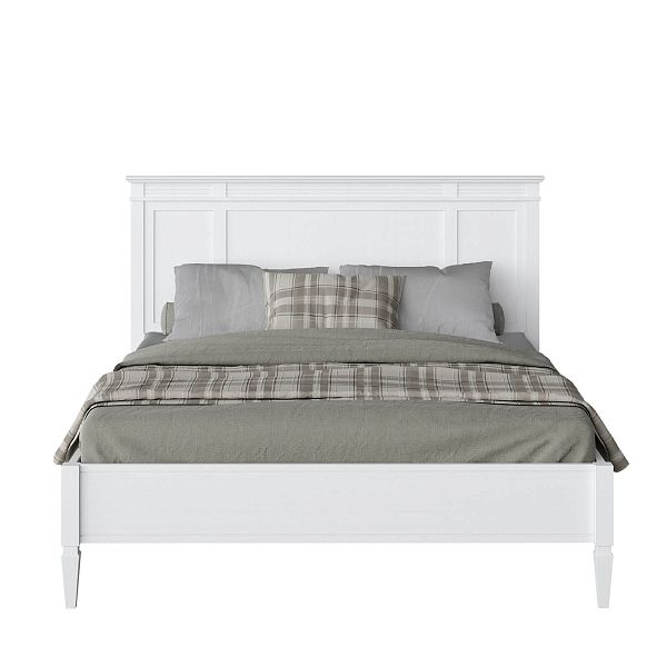 Кровать "Ольса" 160 (белый лак) из массива сосны производство Белоруссия, доставка по Москве и России, купить в интернет-магазине СиВер