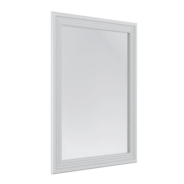 Изображение Фото зеркало в раме коллекции Рандеву в спальню, коридор, прихожую или гостиную из МДФ размеры 800x1000x18 цвет белый лак, серый 7042